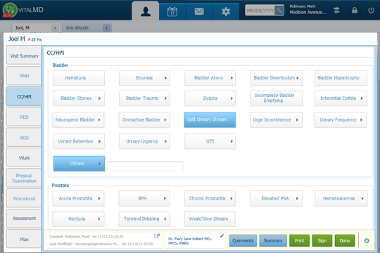 Flexible Structured Clinical Data EMR VitalMD