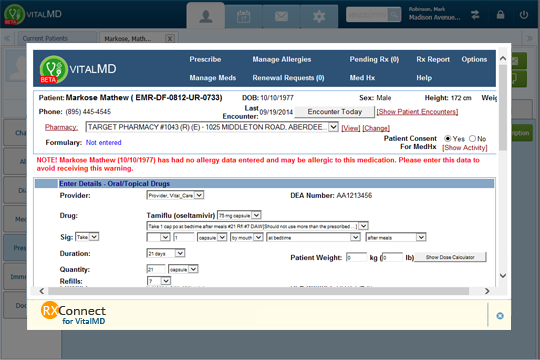 EPrescriptions Formulary VitalMD