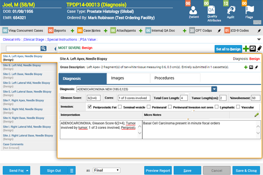 Synoptic Reporting VitalPath